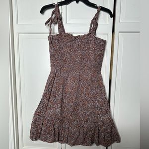 Aerie brown print dress size small